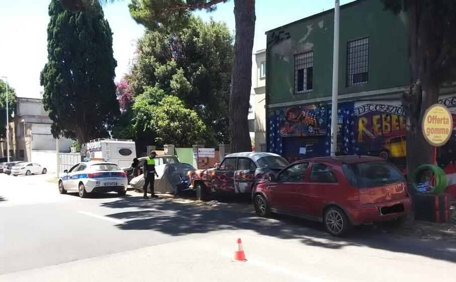 il luogo dell incidente (foto polizia municipale di cagliari)