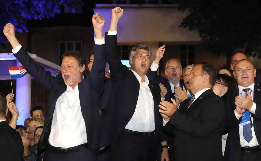 l esultanza di plenkovic al centro (ansa)