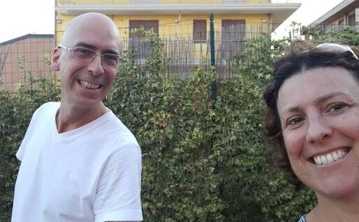 Pierpaolo Piras con la sorella Barbara (foto Piras)