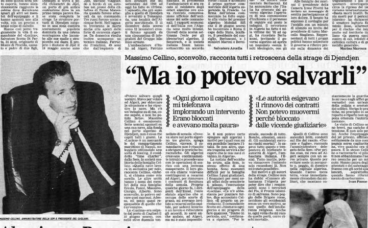 ero bloccato per le vicende giudiziarie altrimenti avrei potuto salvarli