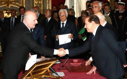 Il giorno del giuramento nel 2008 (Ansa)