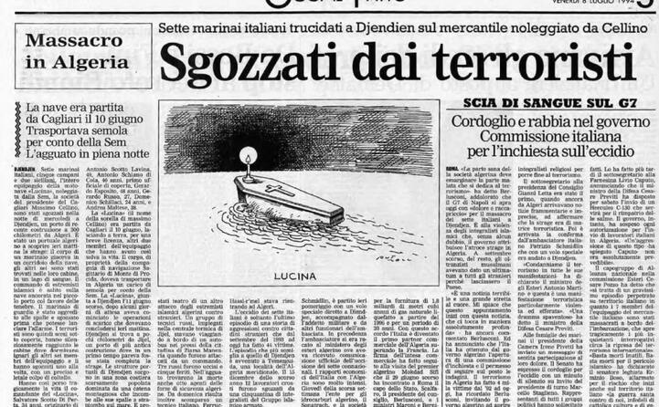 sette marinai furono sgozzati in algeria trasportavano semola per conto della societ di massimo cellino