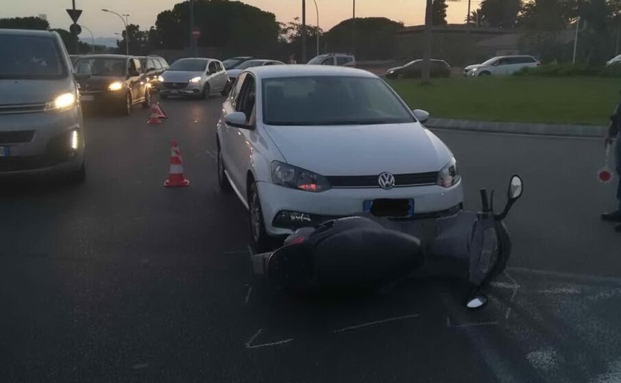 il luogo dell incidente (foto polizia municipale)