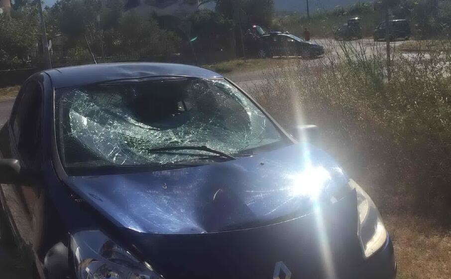l auto coinvolta nell incidente di posada (foto l unione sarda ungredda)