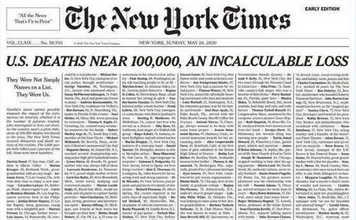 La prima pagina del 24 maggio 2020