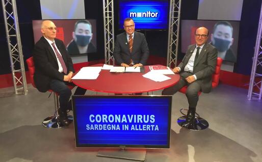 Un frame dalla puntata di Monitor a Videolina sul Coronavirus