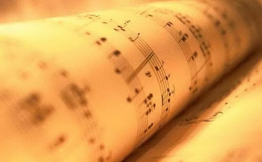 uno spartito musicale (archivio unione sarda)