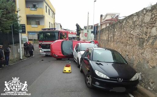 L'incidente (foto Polizia municipale)