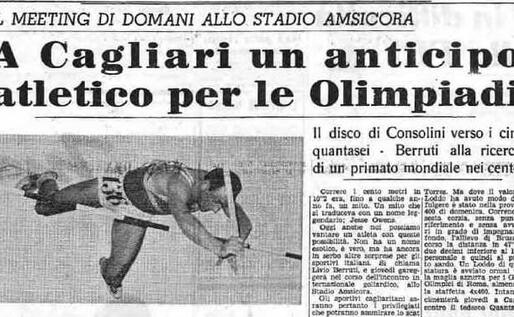 L'Unione Sarda presenta così il meeting del 2 giugno 1960 (Archivio L'Unione Sarda)