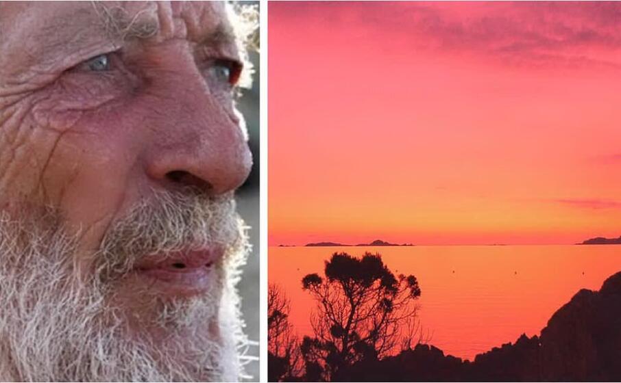mauro morandi e una splendida veduta dall isola di budelli (foto facebook)