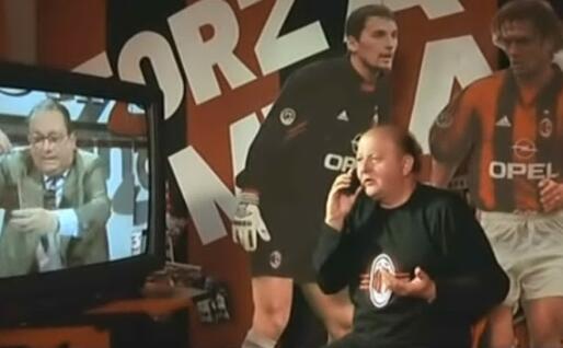 Silvio Galliani chiama Maurizio Mosca in diretta per contestare il pronostico sul Milan (foto Youtube)