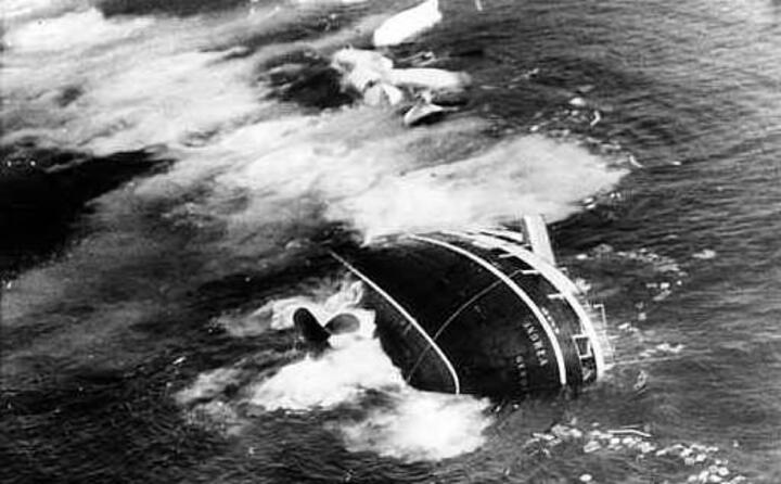 accaddeoggi 25 luglio 1956 incidente tra l andrea doria e la stockholm (archivio l unione sarda)