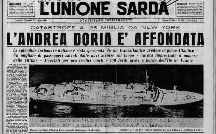 la notizia dell affondamento (l unione sarda)