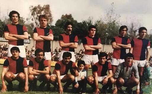 Il Porto Torres calcio prima della gara (foto concessa da Marco Fiori)