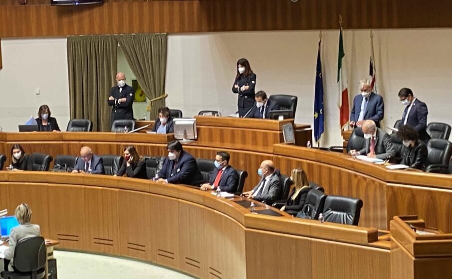 il presidente solinas in aula (foto murgia)