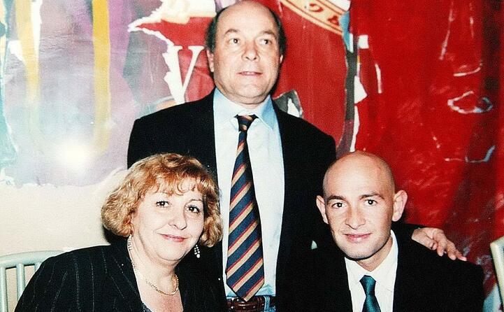 con i genitori