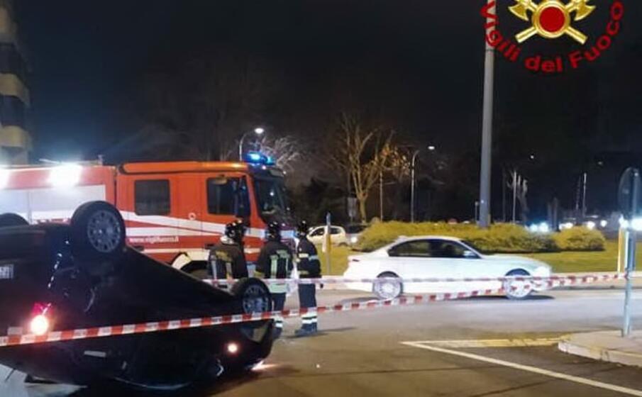 il luogo dell incidente (foto vigili del fuoco)