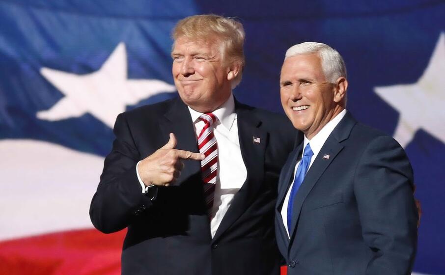 mike pence con donald trump (foto archivio l unione sarda)