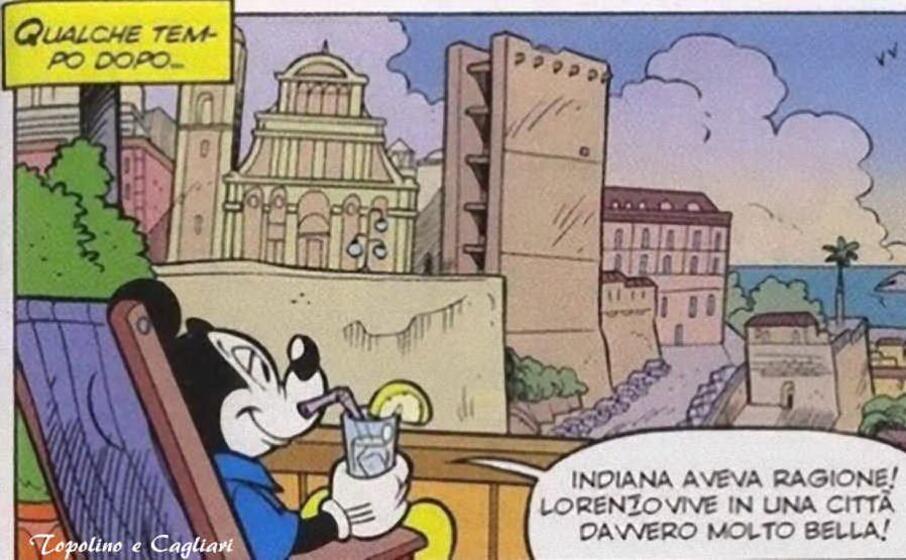 topolino gusta un drink al bastione di santa croce
