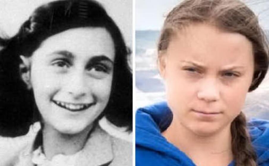 anna frank e greta thunberg (archivio l unione sarda)