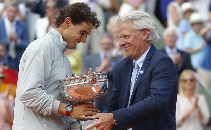 con nadal al roland garros nel 2014