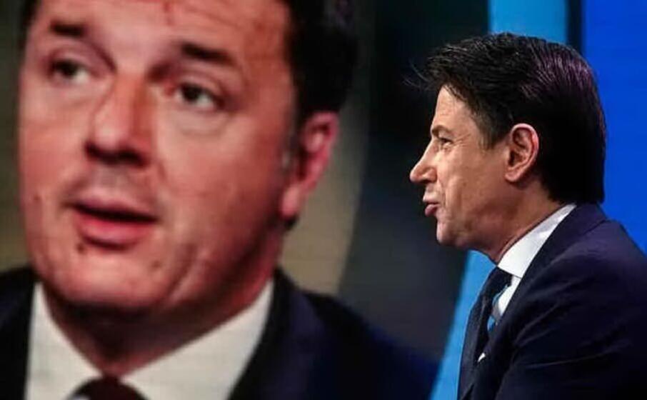 matteo renzi e giuseppe conte (archivio l unione sarda)