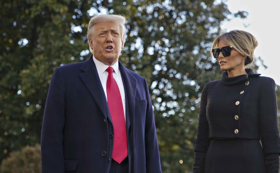 trump con la moglie melania (ansa)