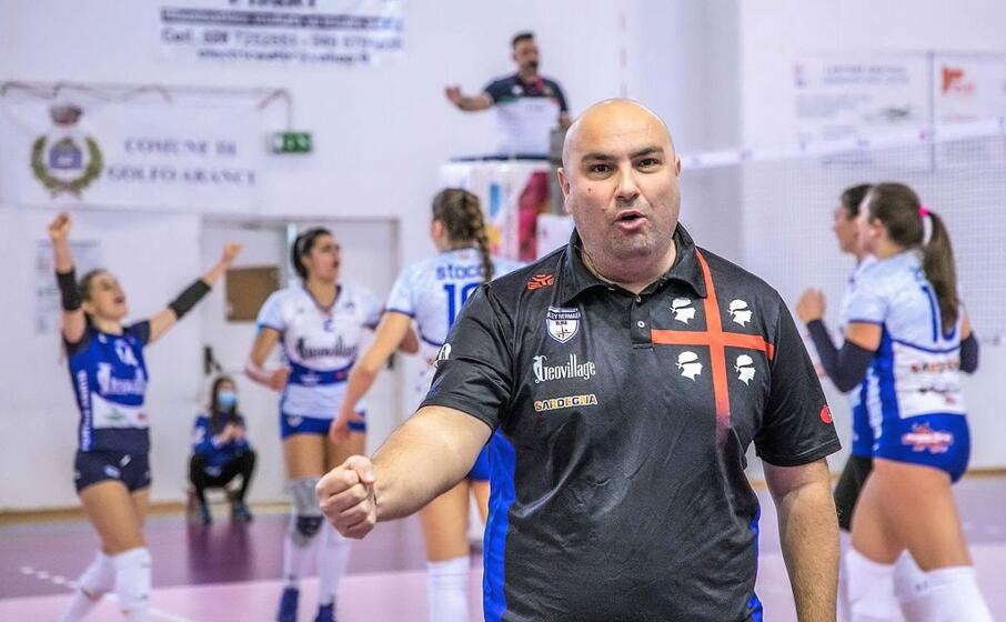 il coach dell hermaea olbia emiliano giandomenico (foto luigi fiori)