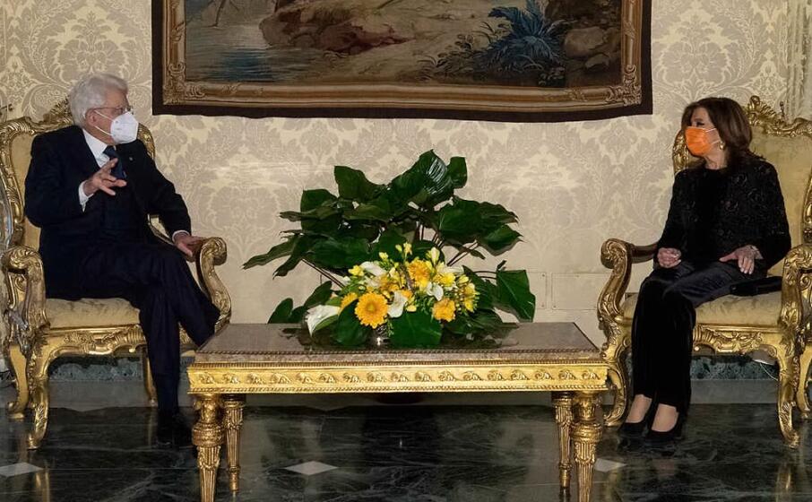 il presidente della repubblica sergio mattarella e maria elisabetta alberti casellati (foto twitter quirinale)
