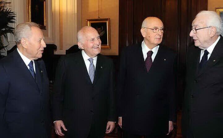 con i presidenti della repubblica carlo azeglio ciampi giorgio napolitano e francesco cossiga (archivio l unione sarda)