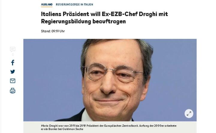 la testata tedesca die welt draghi chiamato a formare il nuovo governo