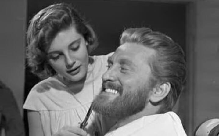 con rossana podest nel 1953 sul set di ulisse