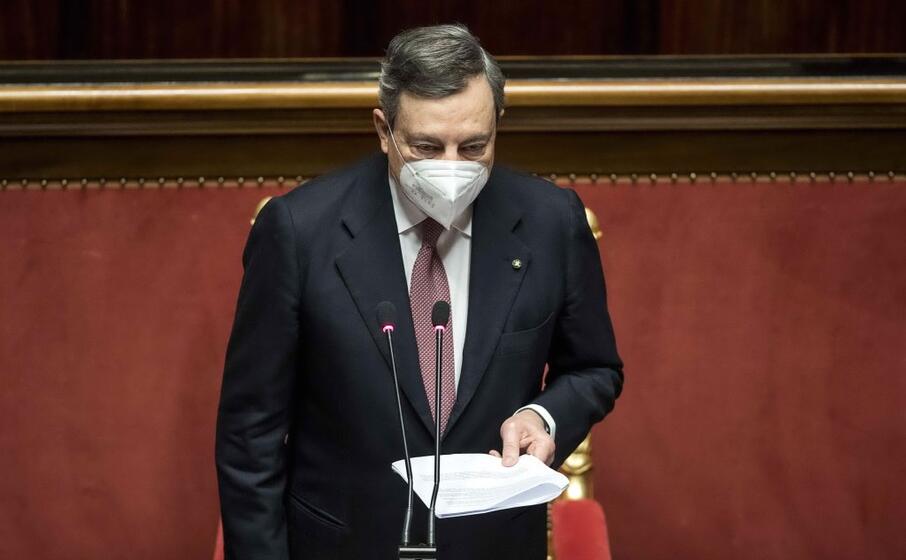 draghi al senato per la fiducia le foto dall aula