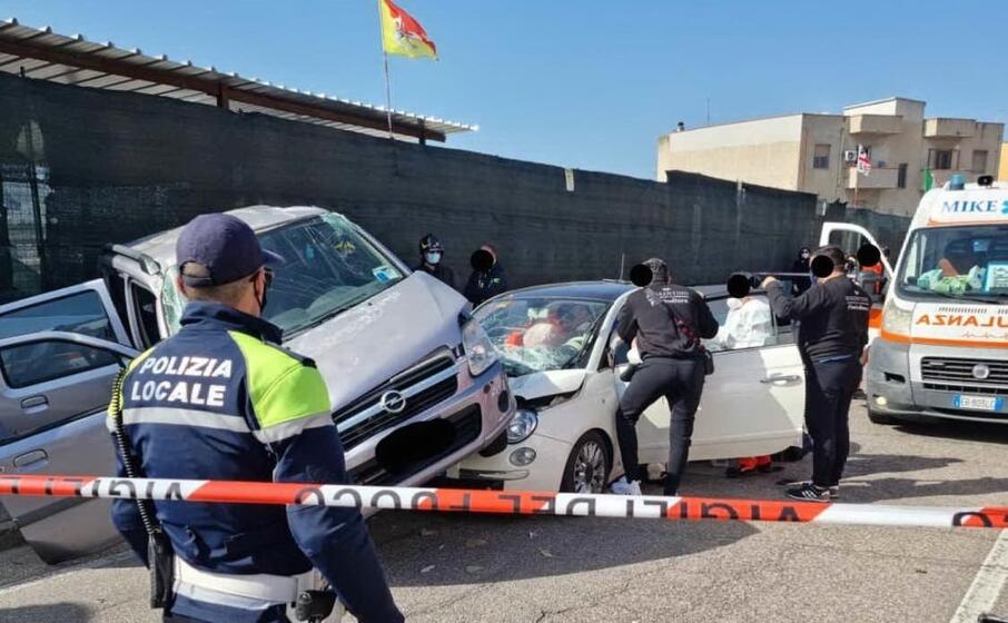 il luogo dell incidente (foto polizia municipale)