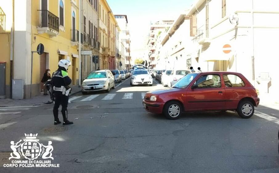 il luogo dell incidente (foto polizia municipale)