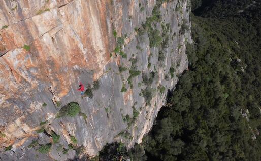 Matteo Sessini, scalata a Domusnovas (foto Oviglia)