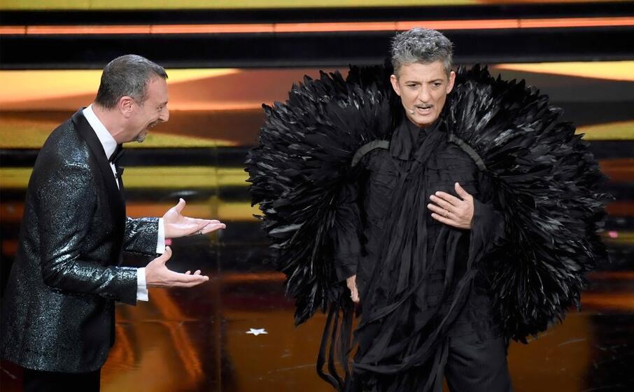 fiorello con amadeus (ansa)