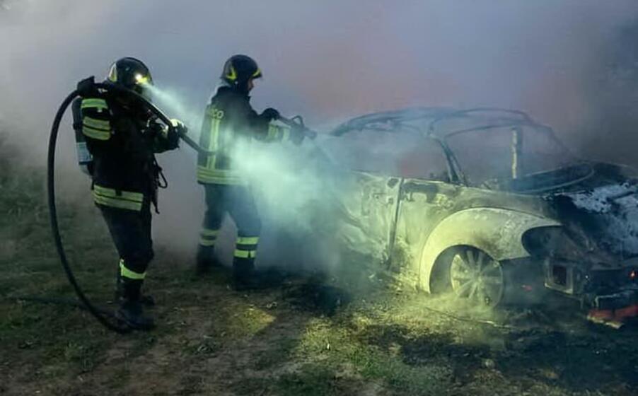 l intervento del 115 (foto vigili del fuoco)