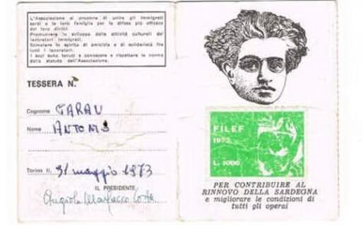 Una vecchia tessera del Circolo "Gramsci"