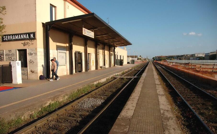 la stazione di serramanna (archivio l unione sarda)