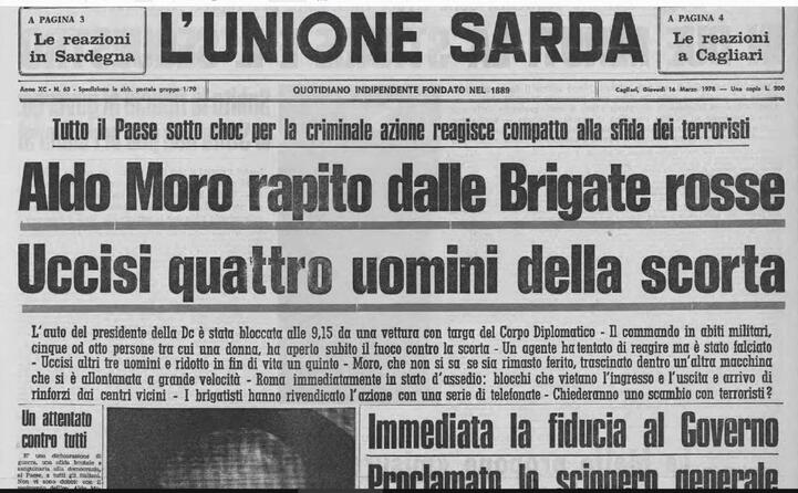 la prima pagina de l unione sarda