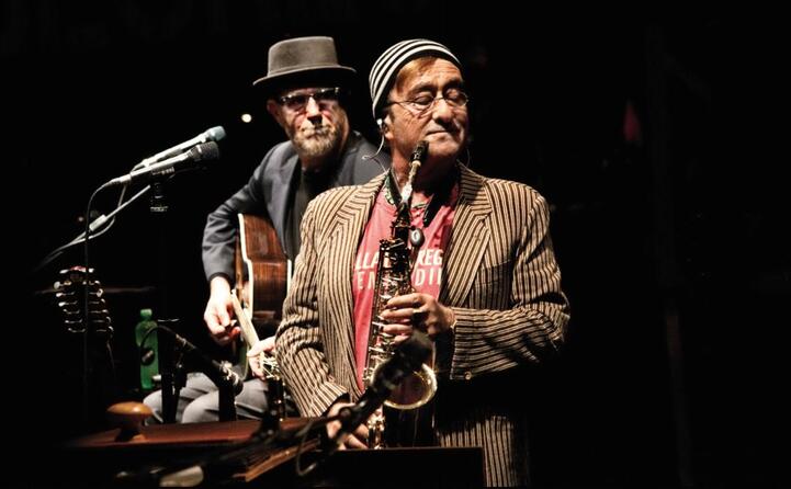 sul palco con lucio dalla