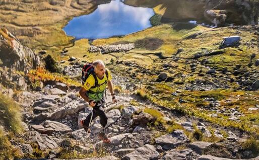 Lino Cianciotto durante una gara in Valle D'Aosta